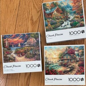 3 1000-Piece Puzzles Buffalo Chuck Pinson - Vibrant Art Collection